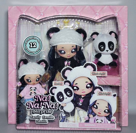 Набір ляльок Na! Na! Na! Surprise Panda Family Сімейство Панд | Зображення 5