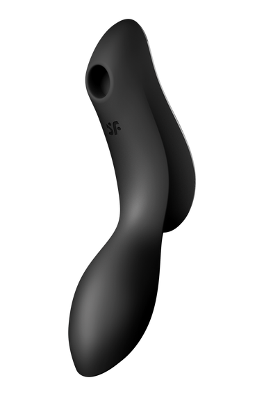 Подвійний вібратор із вакуумною стимуляцією SATISFYER CURVY TRINITY 2 чорний Sex Aura