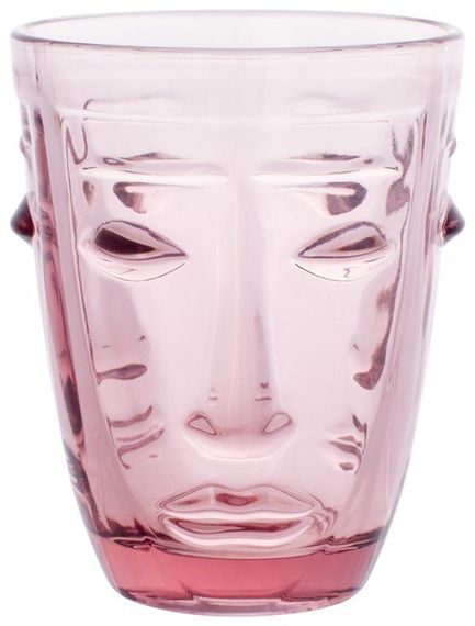 Склянки Sara 6 штук 250ml із рожевого напівпрозорого скла