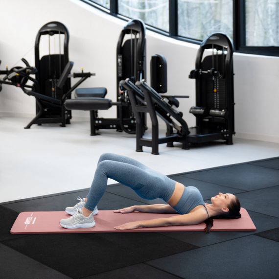 Килимок (мат) для фітнесу Queenfit NBR 1,5см рожевий | Зображення 1