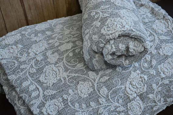 Жакардовий чохол на кутовий диван Roza без спідниці Світло-серий | Зображення 2