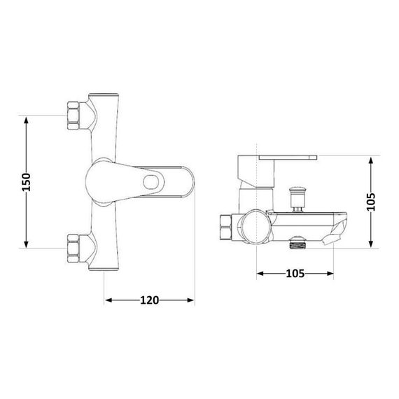 Смеситель для ванны Brinex 37W 006 | Зображення 1