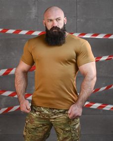 Тактична футболка потоотводящая SABUR ПОСАДКА КАЙОТ ВТ5079