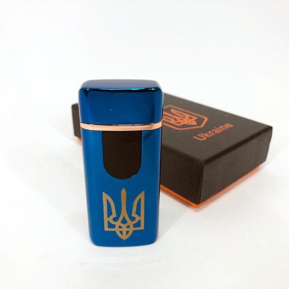 Електрична та газова запальничка Україна (з USB-зарядкою) HL-431. KV-419 Колір: синій | Зображення 5