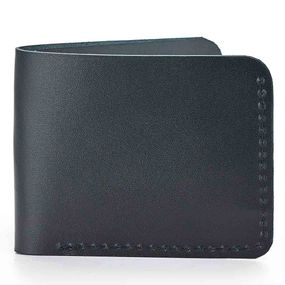 Шкіряний біфолд Skin and Skin Slim 11.5х9 см Чорний (SW03BL)