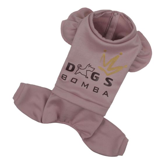 Костюм трьохнитка рюша пудра D-167 | Зображення 2