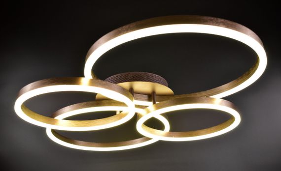 Люстра світлодіодна стельова LED світильник для квартири на стелю лед з пультом 25831 Коричневий 11х63х83 см. | Зображення 2