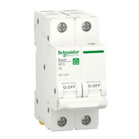 Автоматичний вимикач змінного струму  Schneider RESI9 6А, 2P, крива С, 6кА