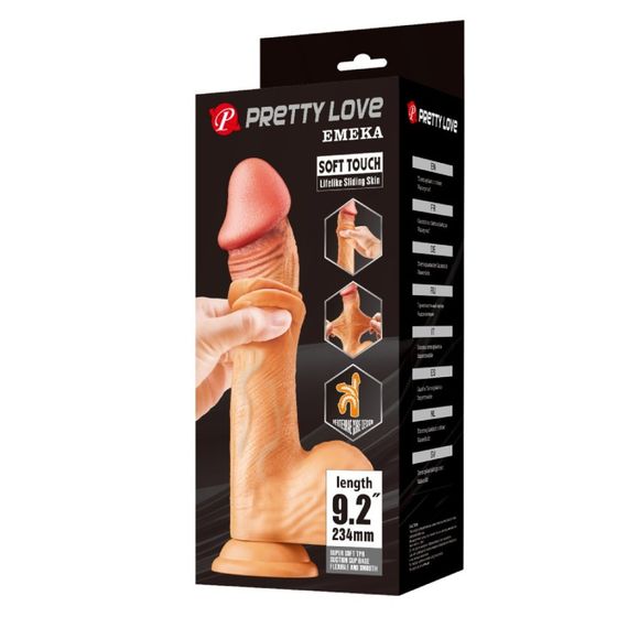 Реалістичний гнучкий фалоімітатор Pretty Love Emeka на присосці, 23.4 см sexstyle | Зображення 8