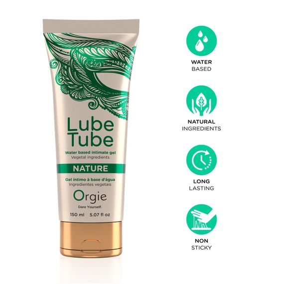 Лубрикант на водній основі Orgie Lube Tube Nature, 150 мл, натуральний склад, зволожує, заспокоює | Зображення 2