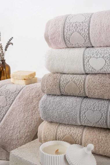 Набор бамбуковых полотенец 70х140 см Pupilla Love банные 6 шт.