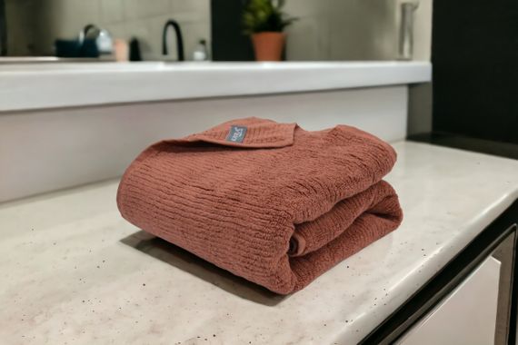 Полотенце махровое ST-1 Kayra 70x140 см.терракотовый | Зображення 3