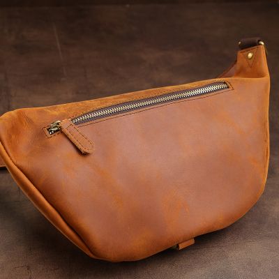 Сумка Vintage Шкіряна чоловіча вінтажна на пояс Коричнева (20371) | Зображення 9