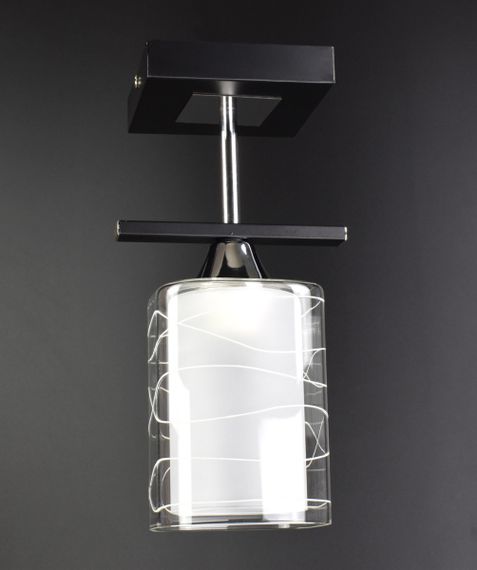 Люстра стельова на 1 лампочку 25081 Чорний 30х11х15 см.