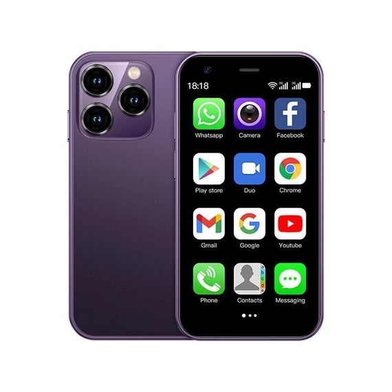 Маленький мобільний смартфон сенсорний Soyes XS 15 Фіолетовий