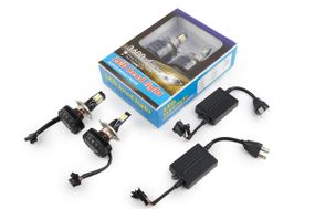 Лампы диодные автомобильные H4   (пара)   (12V 3600 LUMENS, три кристалла, принуд. охлаждение)   (аналог
