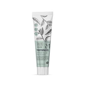 Антибактериальная зубная паста Tauro Pro Line Pure Nature 2 в 1 с каолином, цеолитом и экстрактом зеленого чая для собак и кошек 100 мл