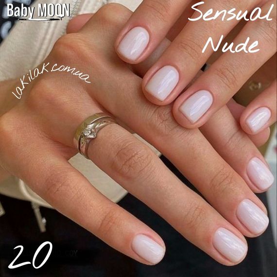 Гель-лак BABY MOON Sensual Nude №20 напівпрозорий молочний, 6 мл