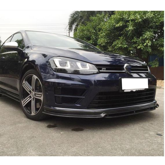 Накладка на передній бампер Lip (для R/R-Line 2012-2017, Карбон) для Volkswagen Golf 7/E-Golf рр | Зображення 1
