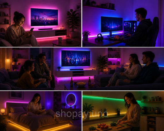 Гнучка світлодіодна стрічка RGB USB 20м / RGB стрічка / USB Led стрічка + пульт | Зображення 1