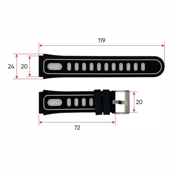 Ремінець для смарт-годинника Годинник M3odfit  SkyLoom Black | Зображення 2