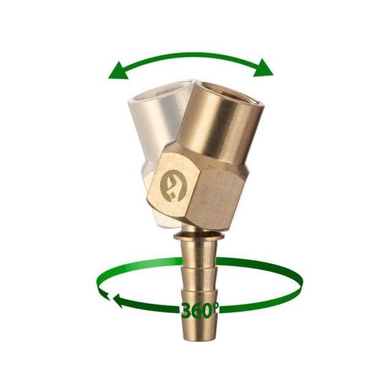 Шарнір поворотний, внутрішня різьба 1/4", на шланг 8 мм INTERTOOL PT-2201 | Зображення 3