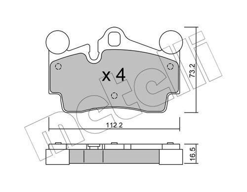 Колодки гальмівні задні Audi Q7 06-15 VW Touareg Porsche Cayenne 02-10 22-0655-0 | Зображення 6