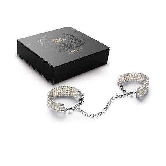 Браслети - наручники  PLASIR NACRE  білі перли  Bijoux Indiscrets (Іспанія) sexstyle | Зображення 4