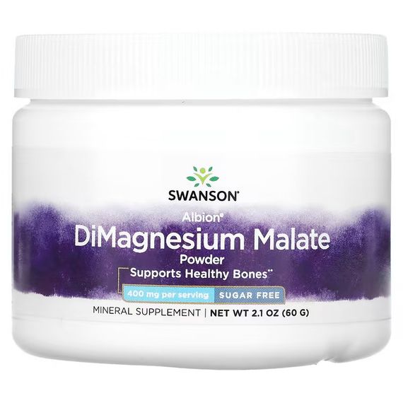 Димагній малат порошок Swanson DiMagnesium Malate Powder 400 mg 60 g