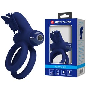 Ерекційне кільце - Pretty Love Powerful Vibro Butterfly Cock Ring Blue