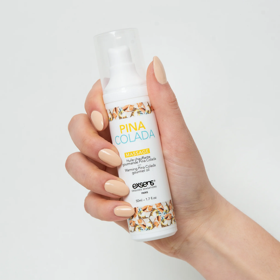 Массажное масло EXSENS Pina Colada 50мл разогревающее, без сахара, без парабенов, съедобное | Зображення 1