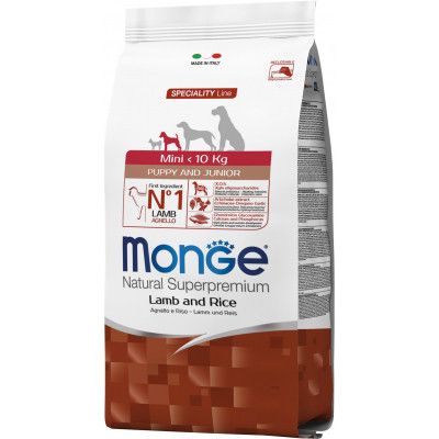 Сухой корм для собак Monge Dog Mini Puppy&Junior со вкусом ягненка 800 г (8009470011518)