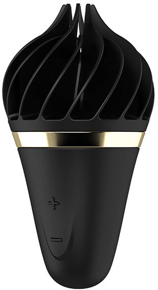 Вібростимулятор кліторальний Satisfyer Sweet Treat Spinnator у формі морозива, чорний Sex Aura | Зображення 1