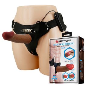 Страпон - Pretty Love Harness Briefs Stark with Vibration sexstyle