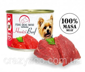 Вологий корм для собак Fine Dog Mini Beef з яловичиною 200 г 337