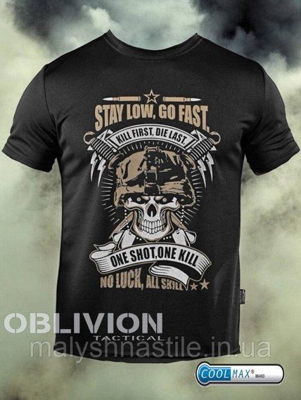 Тактична футболка Oblivion Go fast Oblivion black ДЛ6582