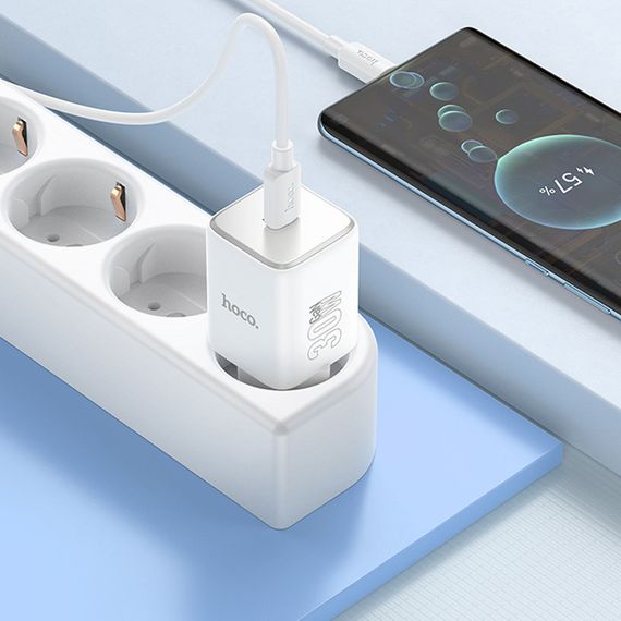 МЗП Hoco N43 Vista PD30W (1USB-C) Moonlight white | Зображення 2