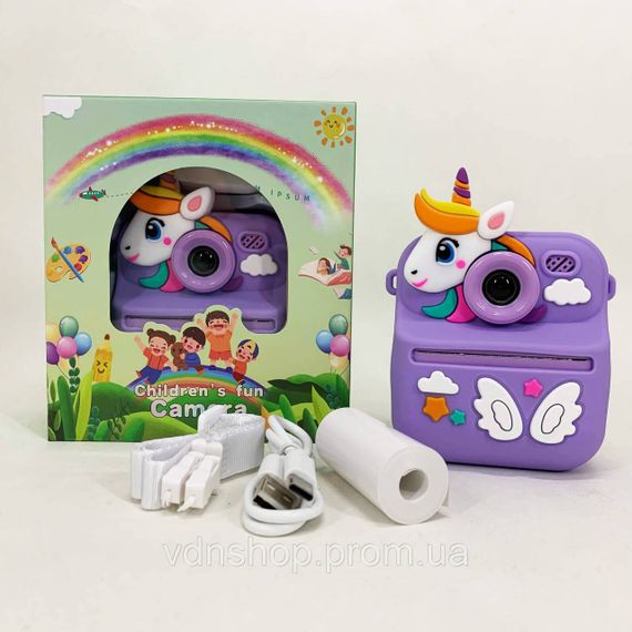 Детская цифровая фотокамера с печатью, Детские фотоаппараты для мальчиков, Фотоаппарат игрушка детская TF-64 | Зображення 3
