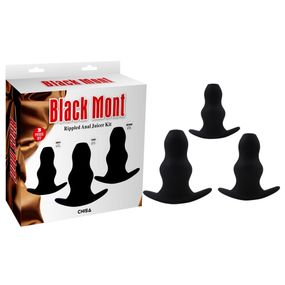 Набір анальних тунелів Chisa Black Mont Rippled Anal Juicer Kit, чорний Sex Aura