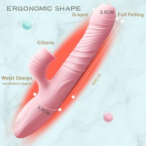 Вібратор для подвійної стимуляції Fanny Pink Sex Aura