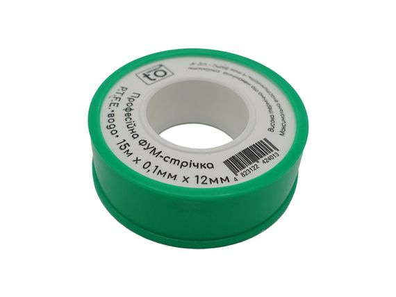 Фум-стрічка 12mm×0.1mm×15м (0.2g/cm3) toНасоси 10/500