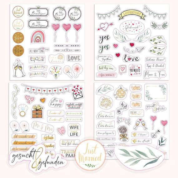 Весільна гостьова книга з безплатними наклейками + металева ручка 120 сторінок, гостьова книга побажань | Зображення 3