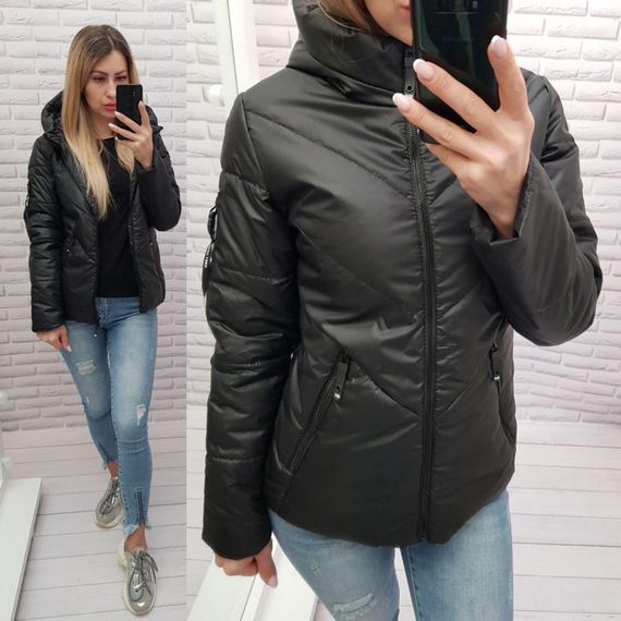 Жіноча демісезонна куртка, арт. 1008, чорний | Зображення 3