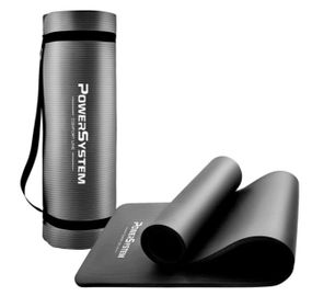 Килимок для йоги та фітнесу Power System PS-4017 NBR Fitness Yoga Mat Plus Black (180х61х1) (PS-4017_Black)