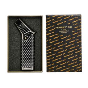 Газовая Турбо Зажигалка Honest Triple Jet Flame Carbon