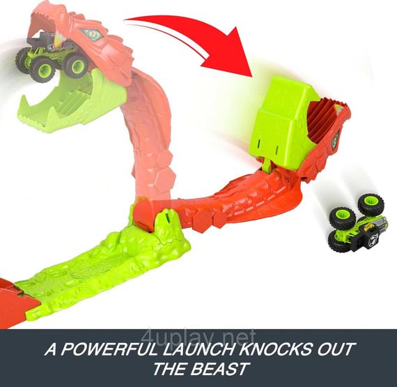 Трек Хот Вілс Монстр-трак Атака змії з Бон Шейкером Hot Wheels Monster Trucks Snake Slam Takedown | Зображення 3