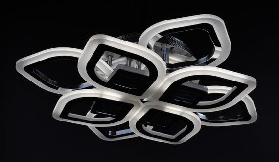 Люстра світлодіодна стельова LED світильник для квартири на стелю лед з пультом 26065 Хром 10х44х44 см. | Зображення 4