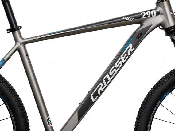 Велосипед гірський 29" Crosser Solo рама 21", 1x12 L-TWOO AX, гідравліка Shimano MT200, повітряна вилка Синій | Зображення 6