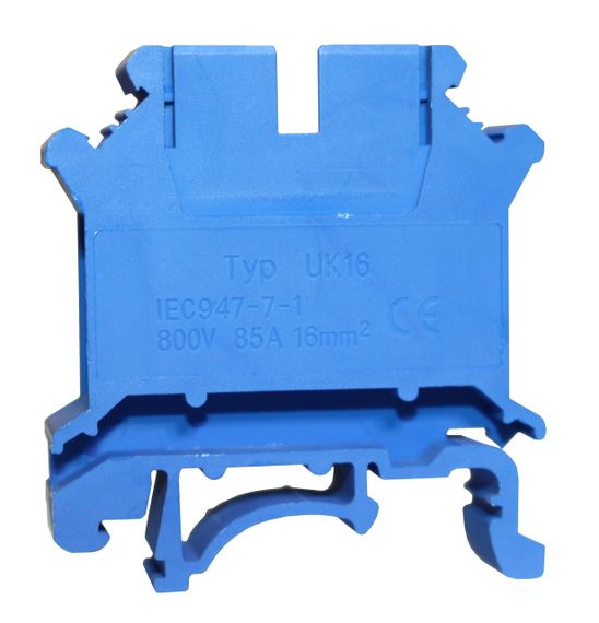 Клемма КНГ-UK16 101А 2.5-16мм2 винтовая синяя наборная на DIN-рейку без маркера без крышки Ny95506253 | Зображення 2