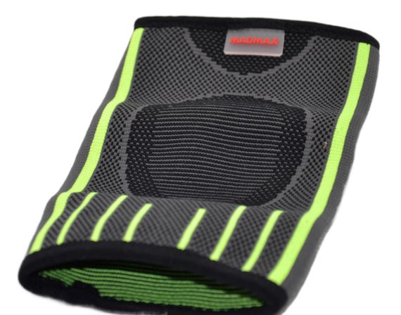 Компресійний налокітник MadMax MFA-283 3D Compressive elbow support Dark grey/Neon green S | Зображення 7